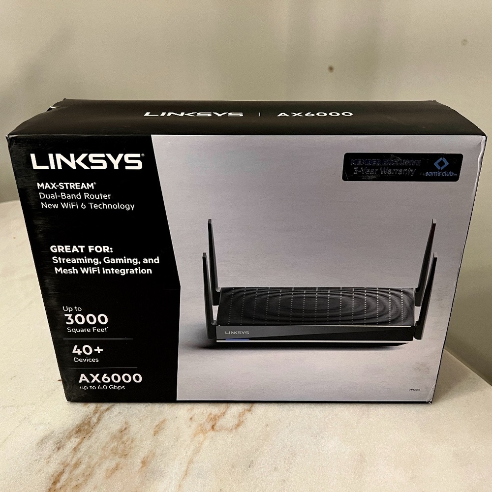 Linksys AX6000 Dual-Band Mesh Wi-Fi 6 Router
